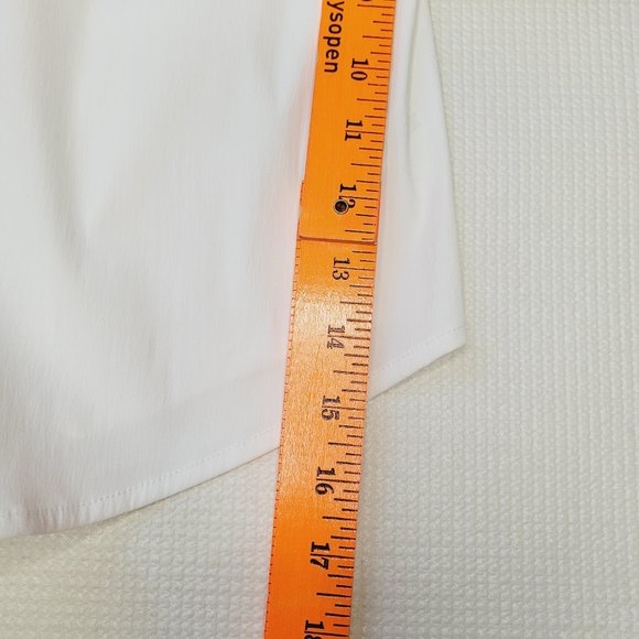 Time and Tru White Button Down Shirt Women's Large Preppy Career Casual Classic - Picture 7 of 12